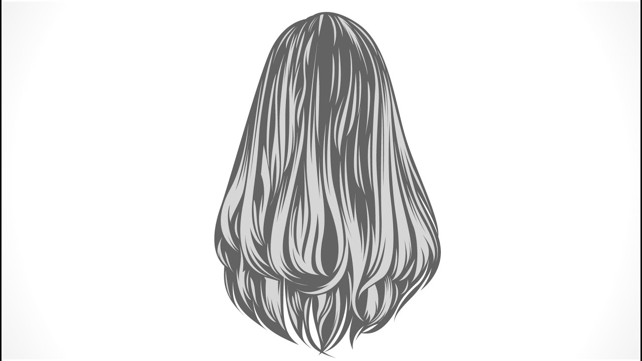 Adobe Illustrator | creating a stunning hair outline with the Pen Tool in two beautiful colors!