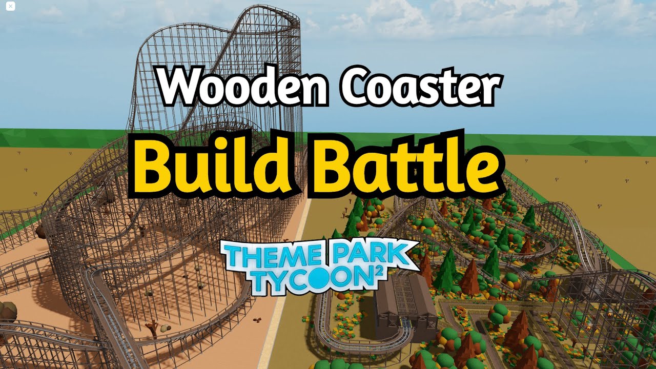 INCREDIBLE Theme Park Tycoon 2 Wooden Coaster Build Battle! (1v1)