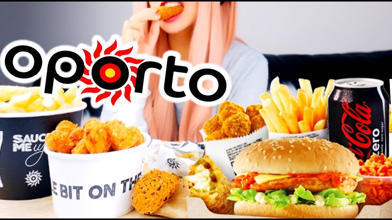 ASMR OPORTO Fried Chicken & Burger *eating sounds*