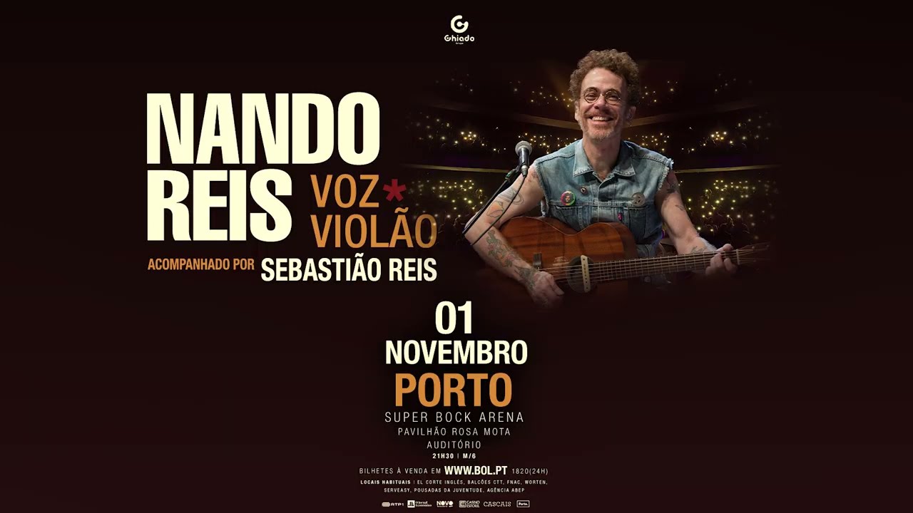 Nando Reis - Voz e Viol&atilde;o | 1 novembro: Super Bock Arena (Porto)