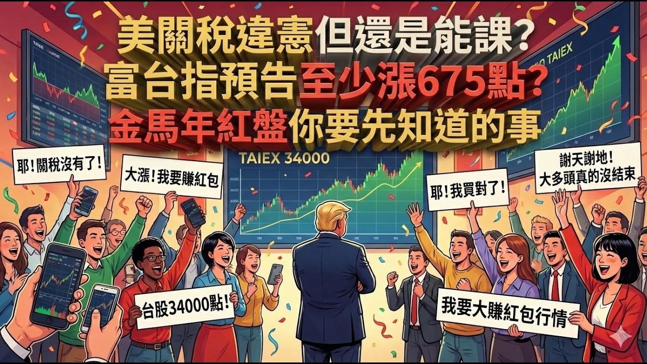 【美關稅違憲但還是能課？富台指預告至少漲675點？金馬年紅盤你要先知道的事】飆股控盤術 陳俊言分析師 2026.02.22 週日特別解盤