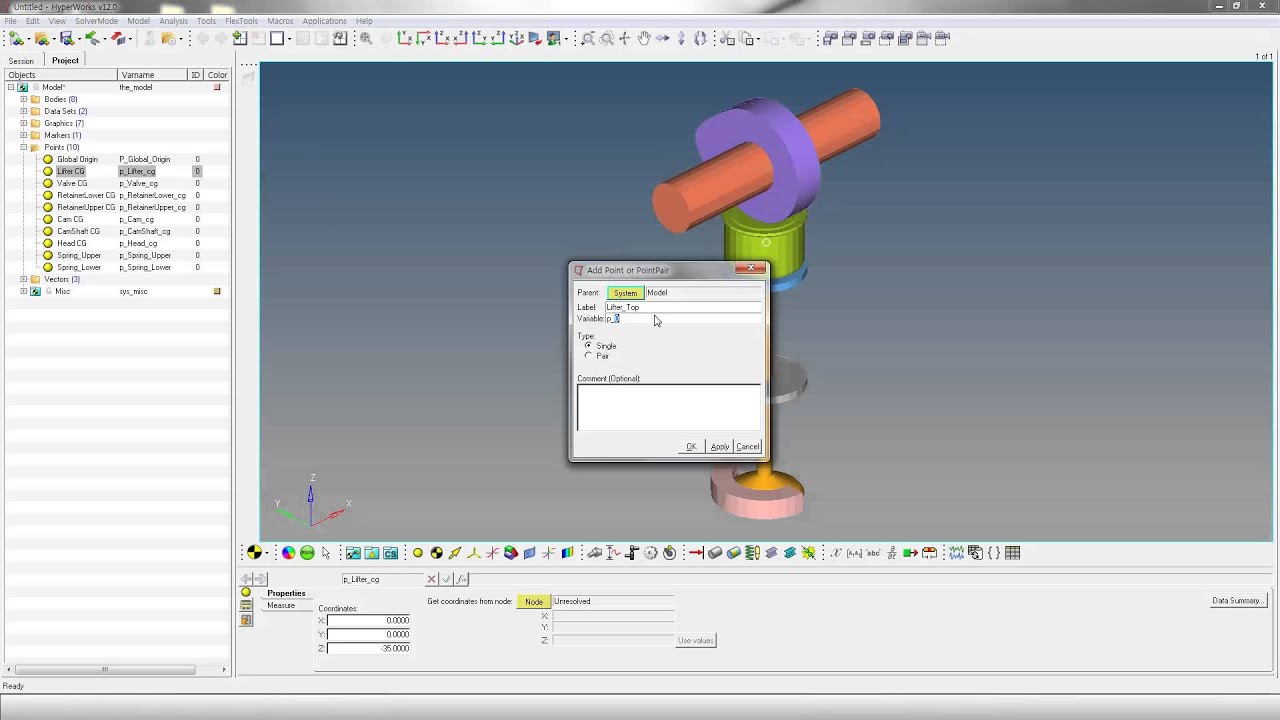 Multibody Simulation of a Cam-Valvespring (1/3)