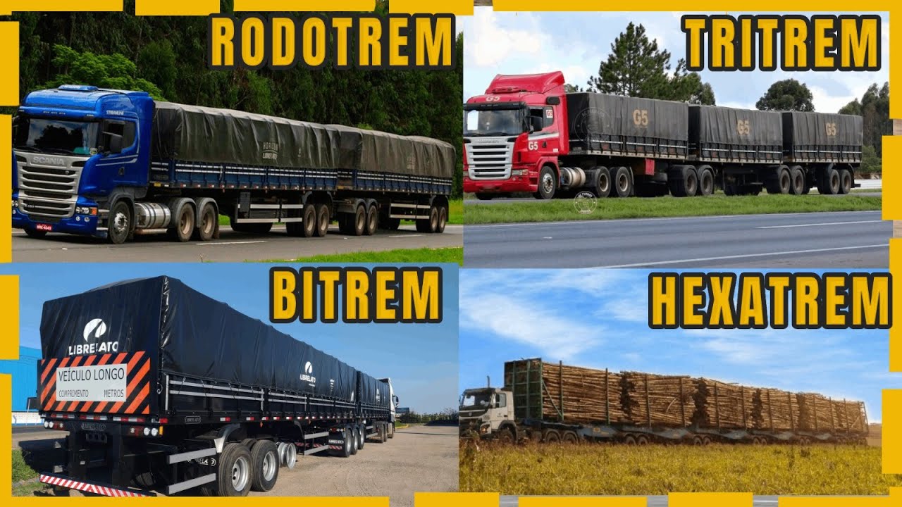 DIFERENÇAS ENTRE OS CAMINHÕES BITREM, TRITREM, RODOTREM E HEXATREM