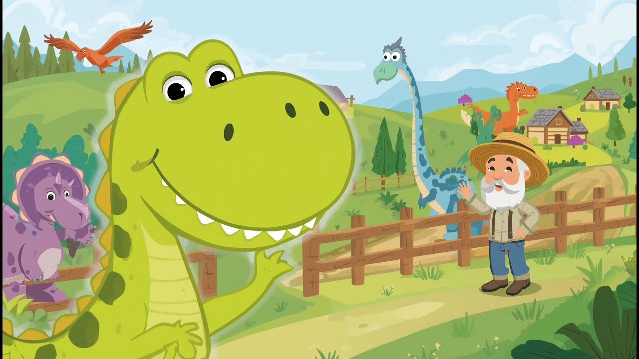 Old MacDonald Had a Dino Farm 🦖🎵 | Dinosaur Song for Toddlers | Kids Songs