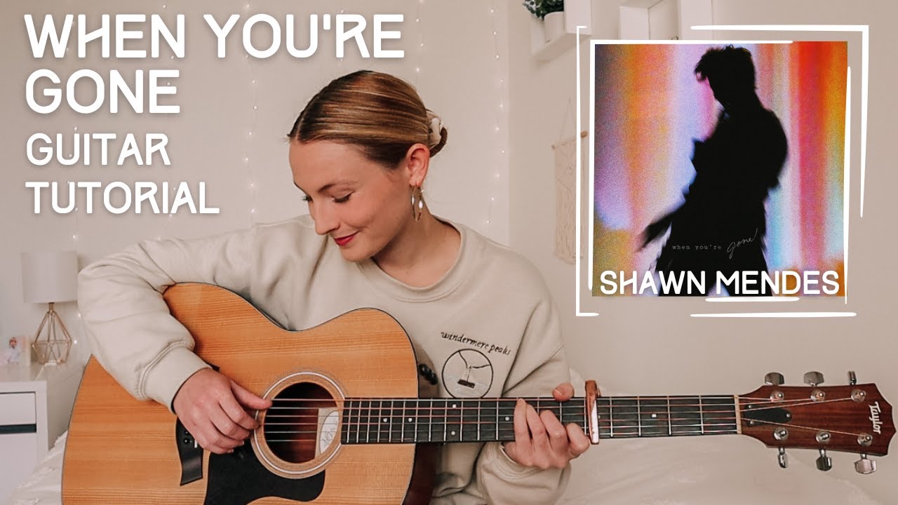 Shawn Mendes When You’re Gone Beginner Guitar Tutorial EASY CHORDS & PICKING // Nena Shelby