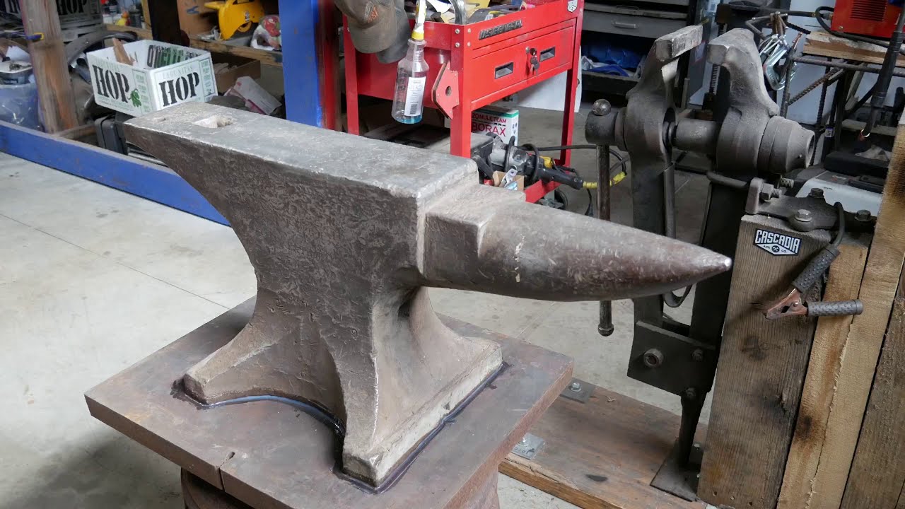 Making A Base For Our New Peter Wright Anvil And Forging A Spoon