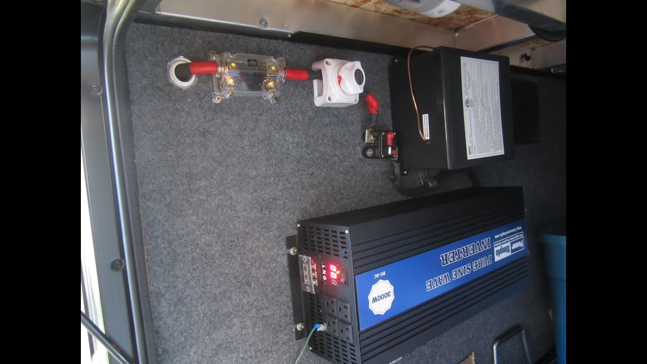 3000 watt Power Simple pure sine wave inverter install Raptor 300MP 5th Wheel