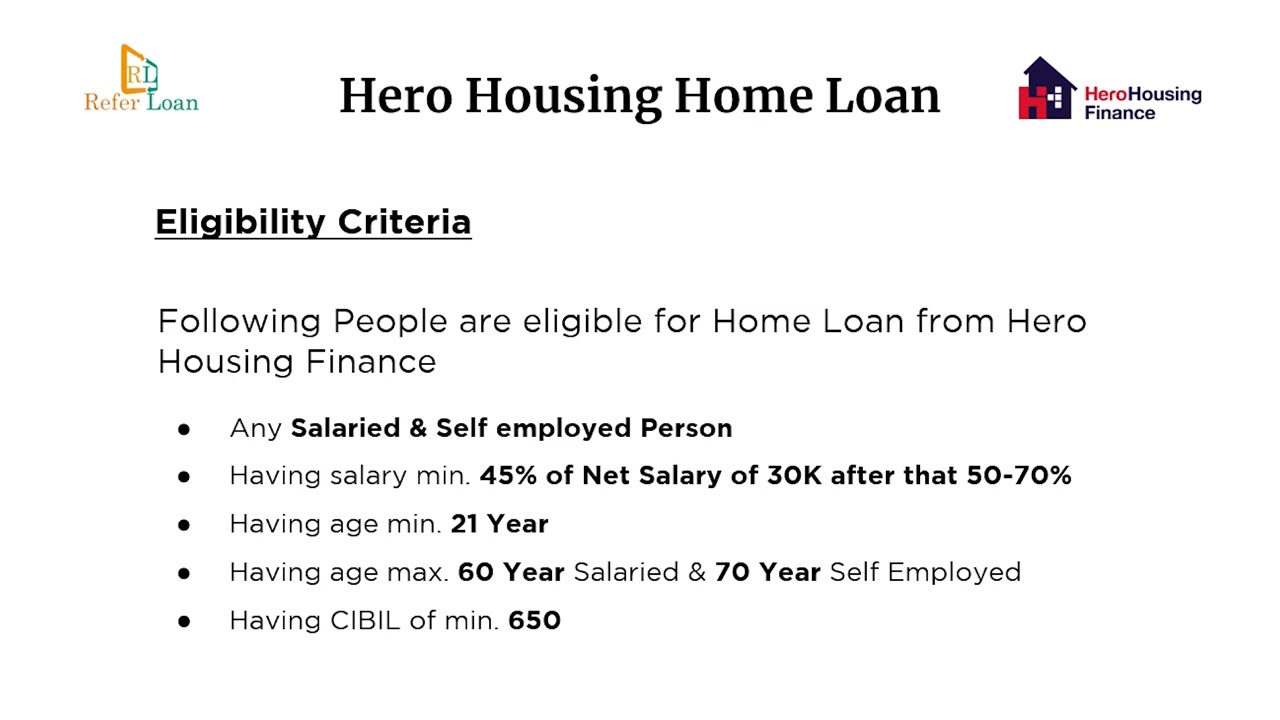 Hero Housing Home Loan Policy in English