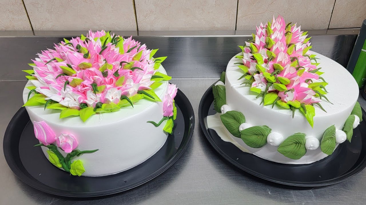 como alisar un pastel fácilmente para principiantes/TULIPANES DE CHANTILLY