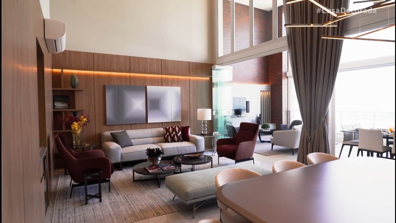 Apartamento de 350m2 e vista panorâmica em SP por Marília Veiga - Casa Decorada na Band