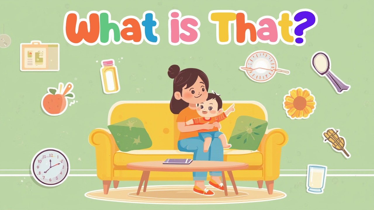 What's That Mommy? | Learning First Words Around the House | Low Stimulation Toddler Learning