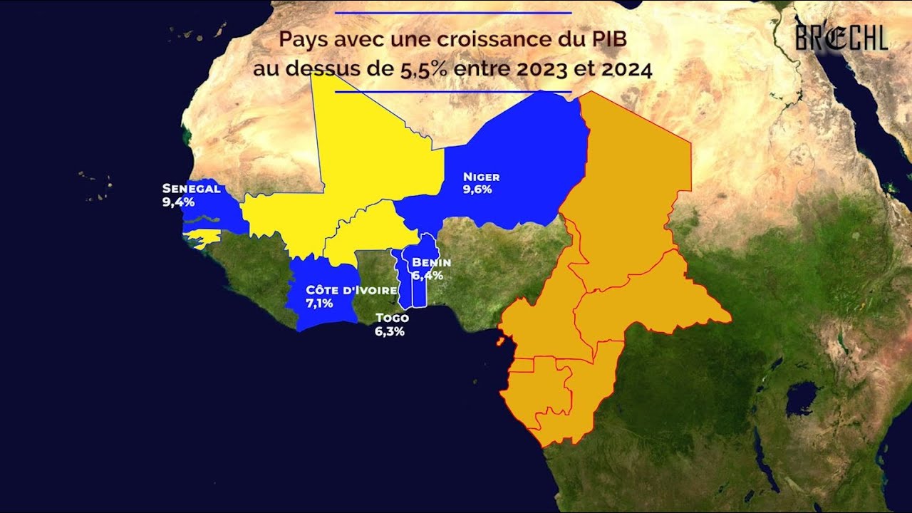 Classement des pays de la Zone Franc CFA - PIB 2024