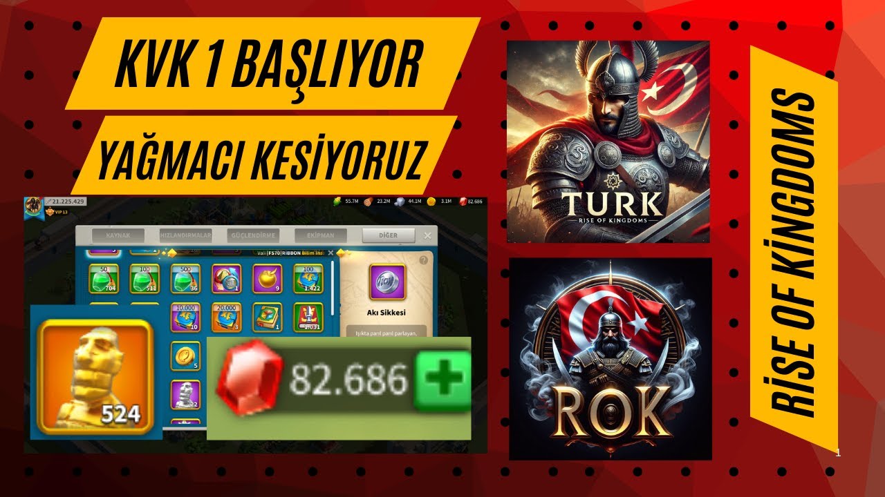 KVK 1 YAĞMACI SANDIĞI AÇILIMI - RİSE OF KİNGDOMS