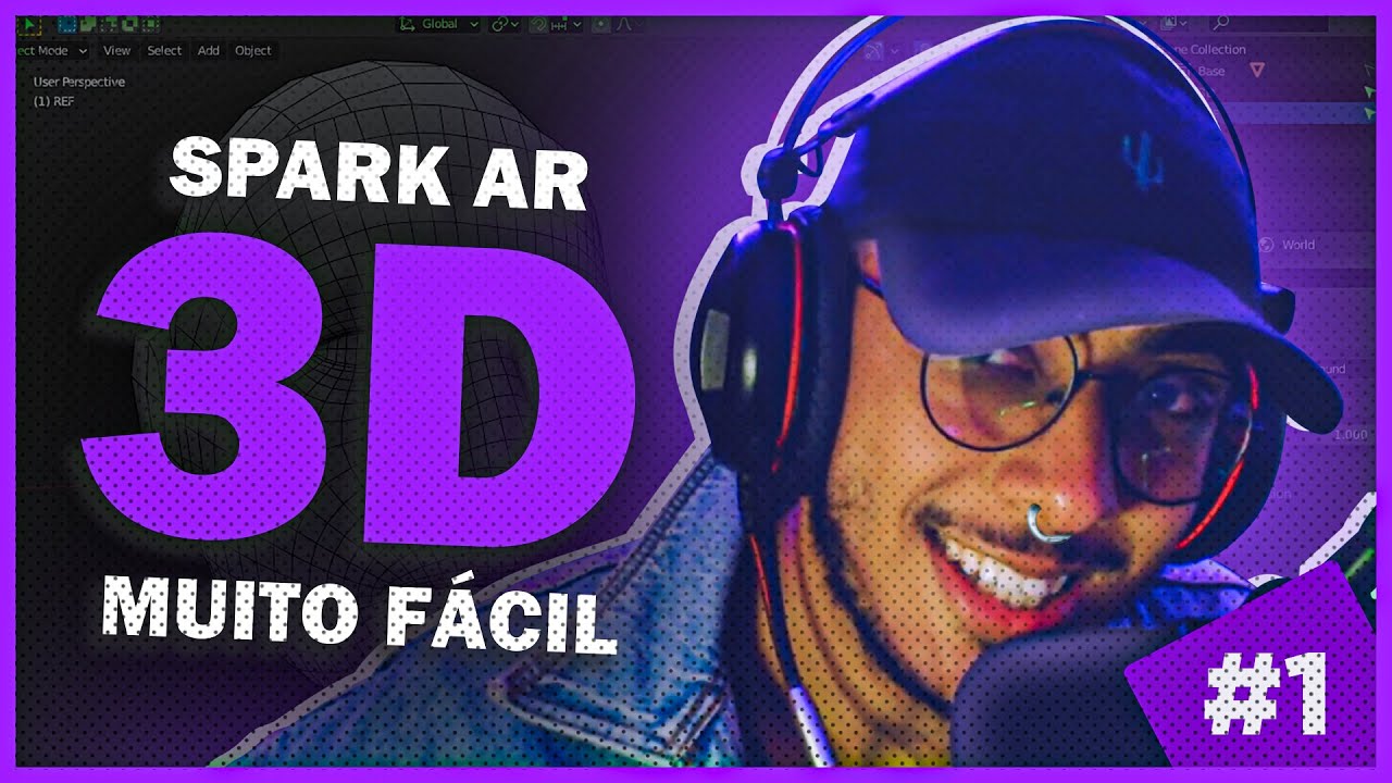 Criando Piercing 3D para seus filtros do zero   Blender e Spark Ar Tutorial