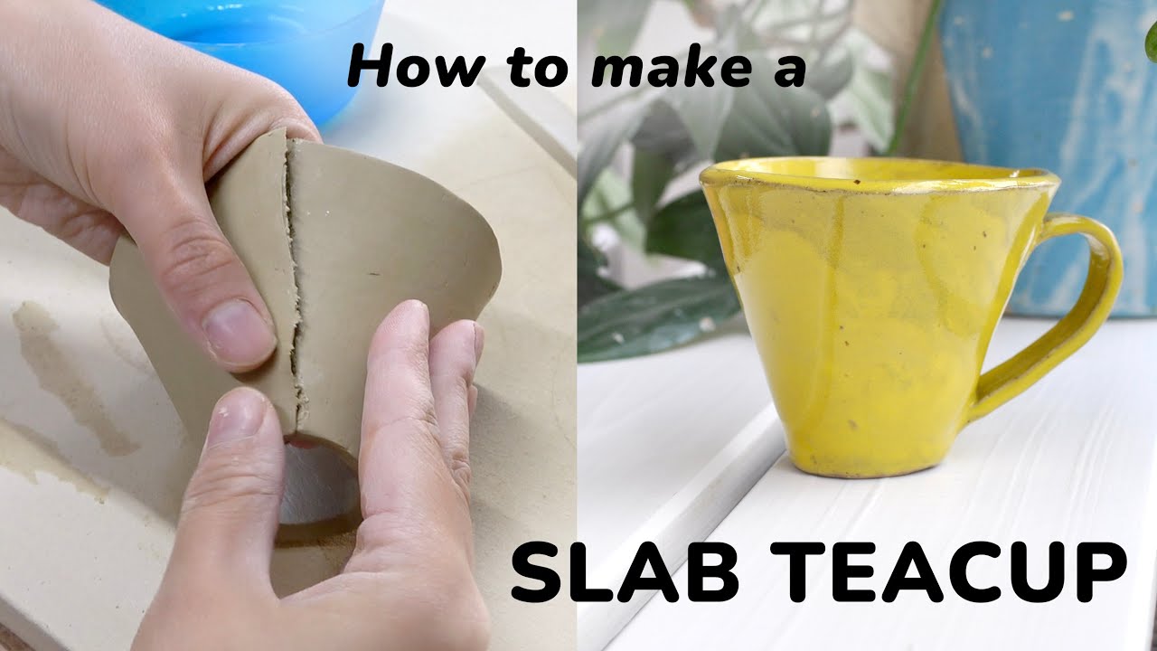 Easy Pottery at Home Project: SLAB TEACUP // Slab Pottery Projects