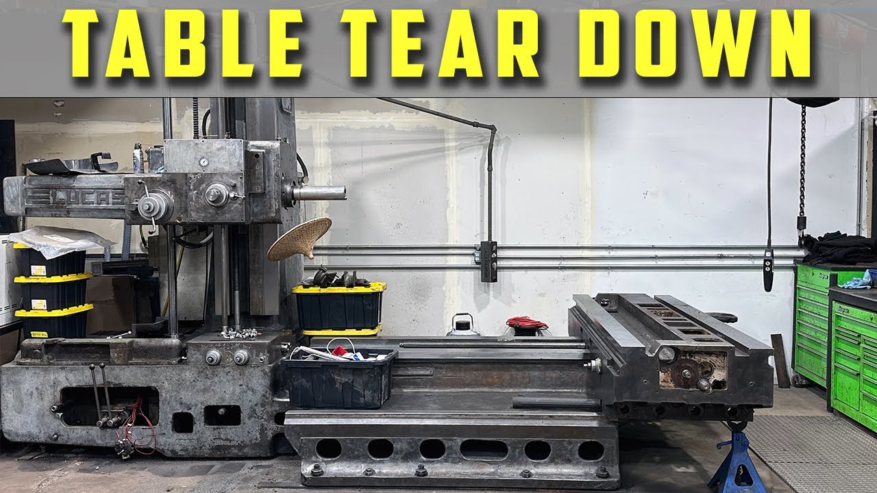 Table and Saddle Tear Down | Lucas Boring Mill 441B Project