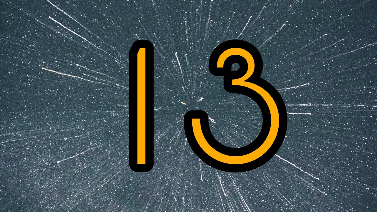 13 Second Timer ⏰ | Bright big yellow numbers and relaxing background music