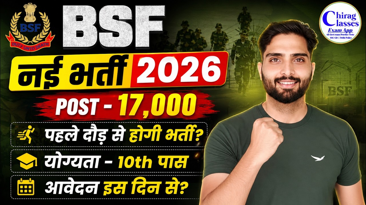 BSF Constable/Tradesman Recruitment 2026 | Eligibility, Age Limit, Apply Date