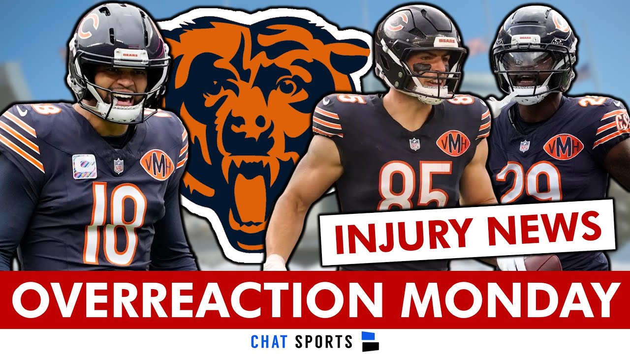 Chicago Bears OVERREACTION Monday: Caleb Williams Concerns? Tyrique Stevenson, Cole Kmet Injury News
