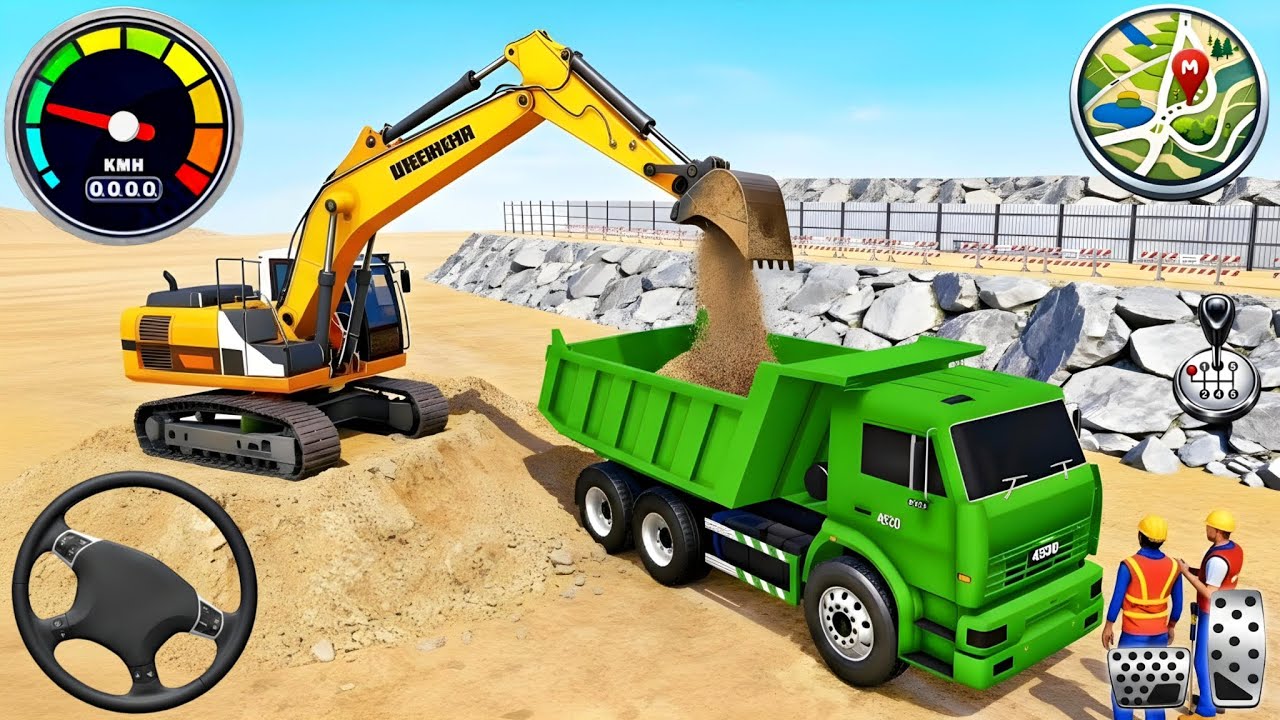 🚧 Mega City Road Construction 3D 👷 | Heavy Excavator & Truck Simulator – Android Gameplay