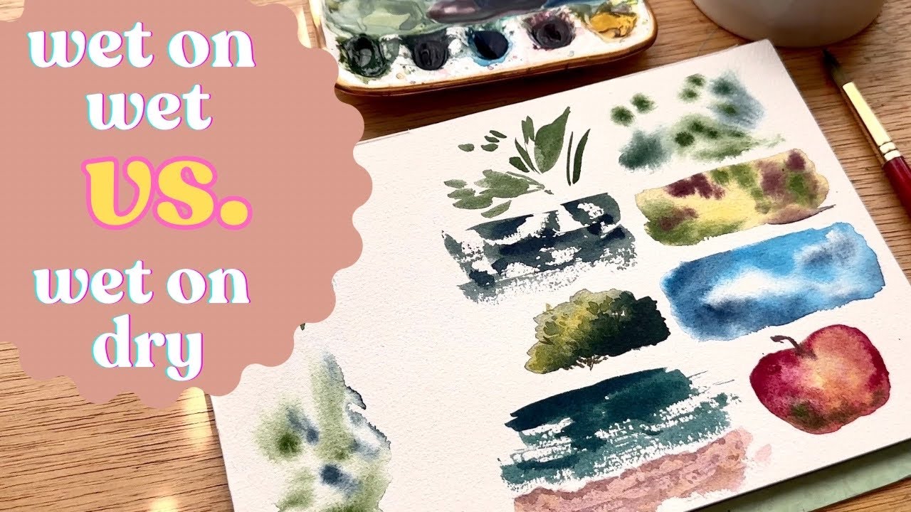 wet on wet vs. wet on dry: watercolor quick tip