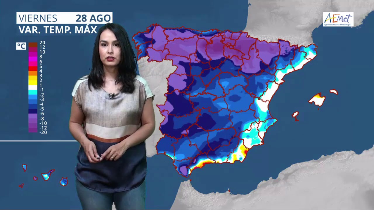 El tiempo de AEMET 28/08/2020