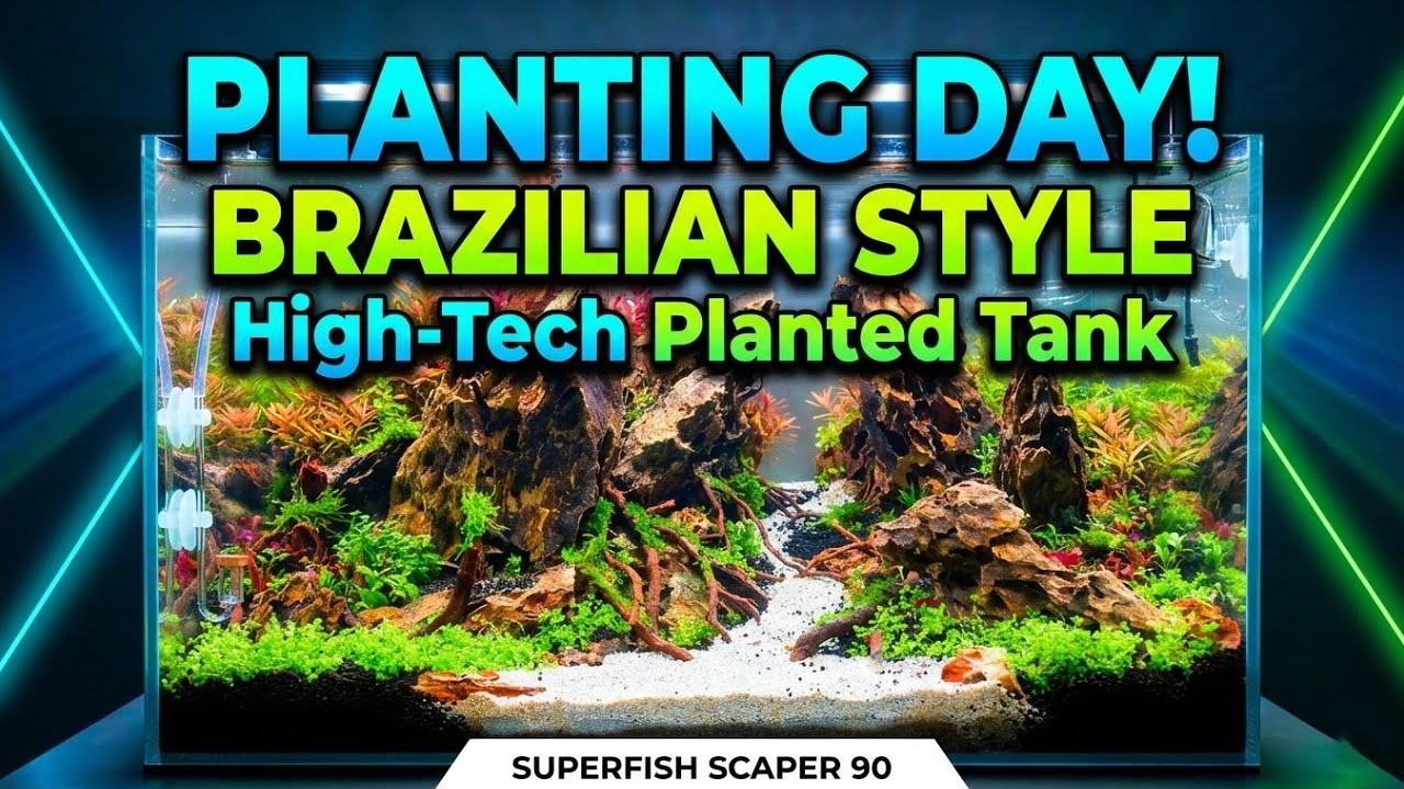 How to Plant an Aquascape (SuperFish Scaper 90)