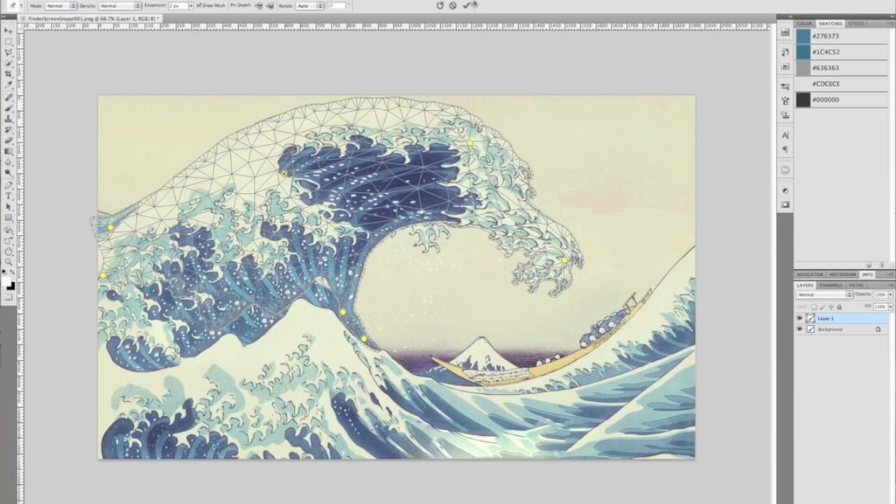 Photoshop CS5 Puppet Warp Demo