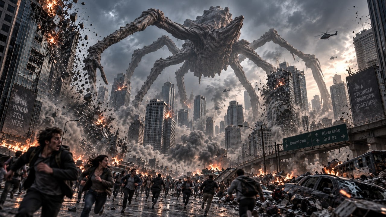 GIANT MONSTERS SUDDENLY APPEARED AND DEVOURED HUMANITY