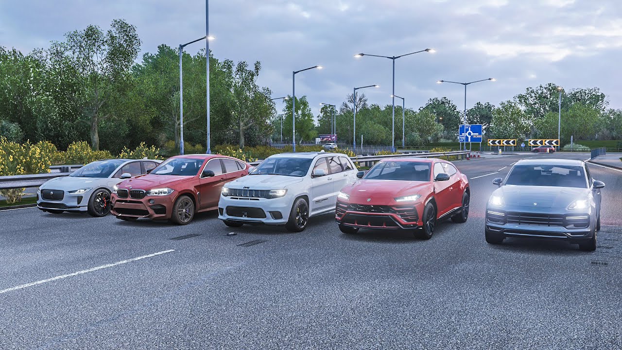 FH4 Drag race: Jeep Trackhawk vs BMW X6M Competition vs Urus vs Porsche Cayenne Turbo GT vs I-Pace X