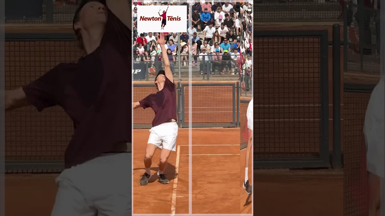 Saque no tênis – Sobreposição dos ombros.