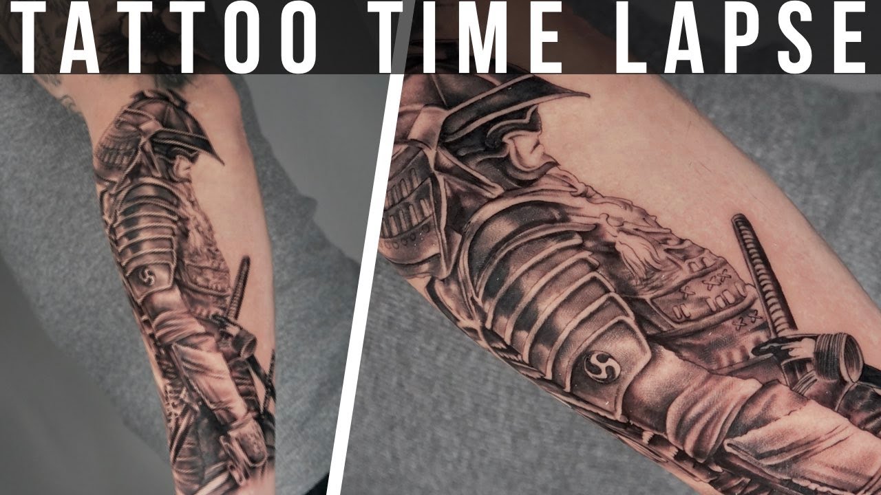 Realistic Samurai Tattoo Time Lapse