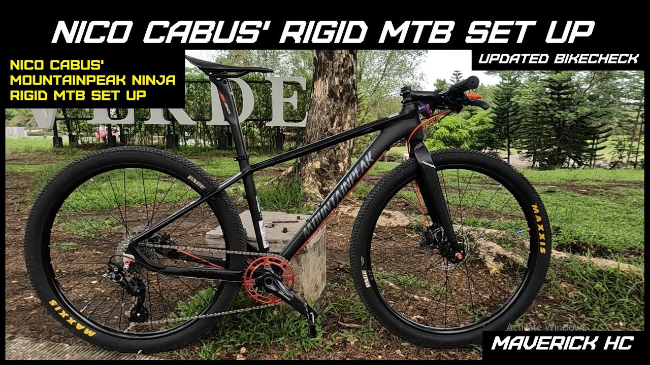 UPDATED BIKECHECK=MOUNTAINPEAK NINJA RIGID MTB SET UP BY NICO CABUS