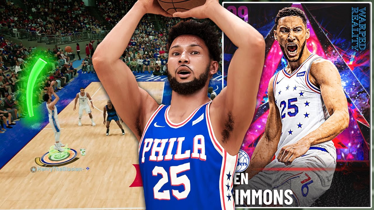 2K BROKE THE GAME BY GIVING HIM A 99 THREE! DARK MATTER BEN SIMMONS GAMEPLAY! NBA 2k21 MyTEAM