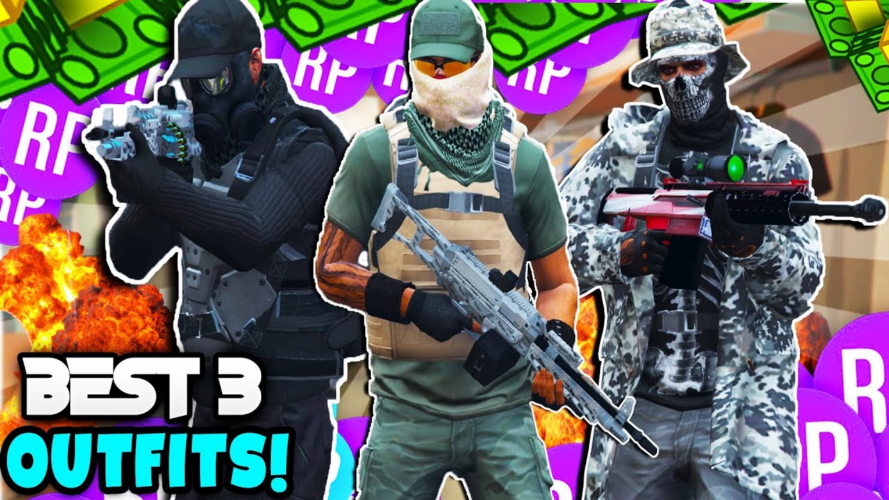 GTA 5 ONLINE 1.43 *TOP 3* OUTFITS MILITARY CONJUNTOS MILITARES CLOTHING GLITCHES【PS4/XboxOne/Pc】
