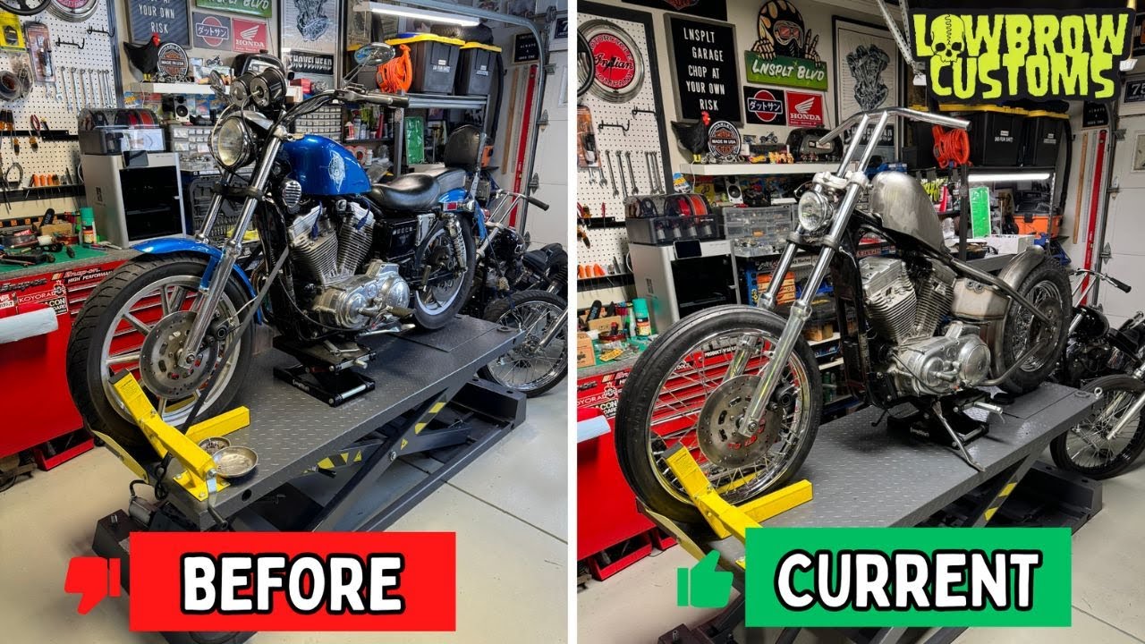 1992 Sportster 883 Build Part 1 | Lowbrow Customs Hardtail Kit, Oil Tank