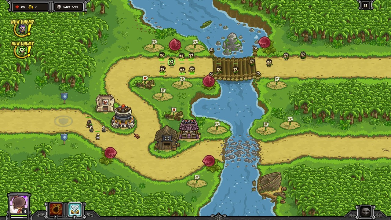 Kingdom Rush: Frontiers - Snapvine Bridge: Campaign (Veteran Difficulty) 3 Stars