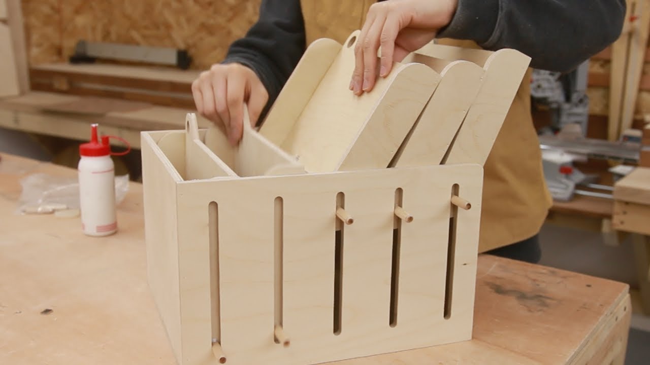 Unique tool storage idea / woodworking / woodcrafts / vertical rack