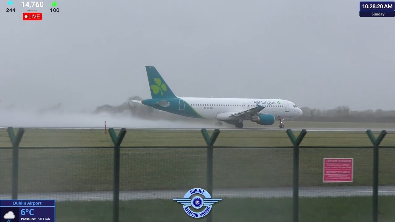 Super Soggy Sunday - Dublin Airport LIVE Plane Spotting Ireland ✈️ 26/01/2025