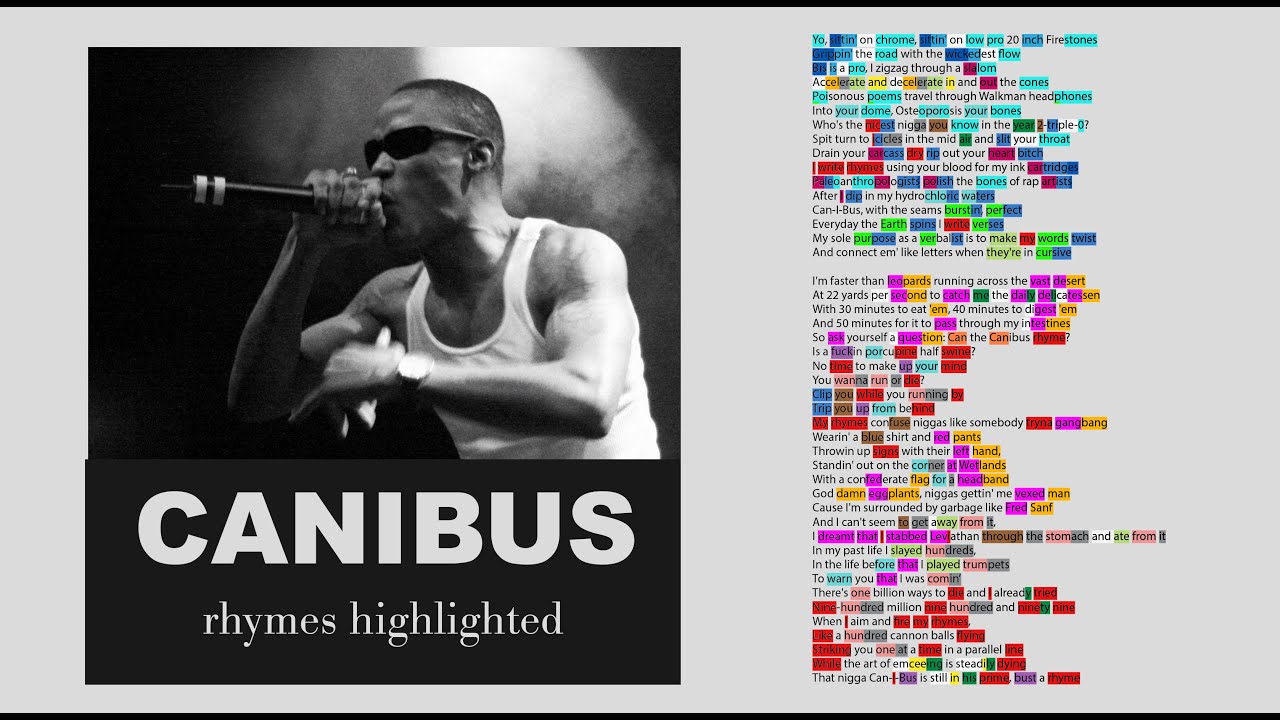 Canibus - Mic-Nificent - Verse 1 & 2 - Lyrics, Rhymes Highlighted (113)
