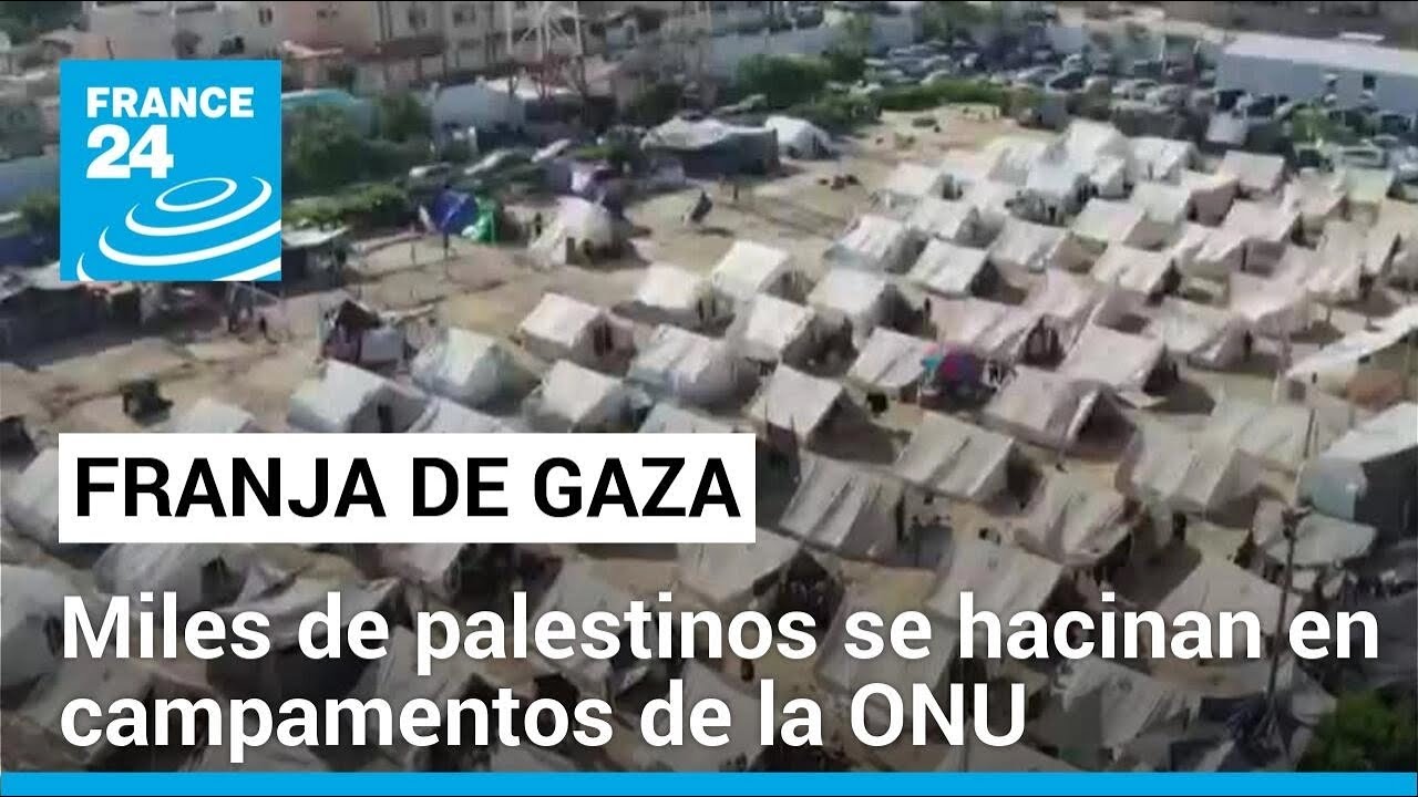 Franja de Gaza: miles de palestinos se hacinan en campos de refugiados al sur del enclave