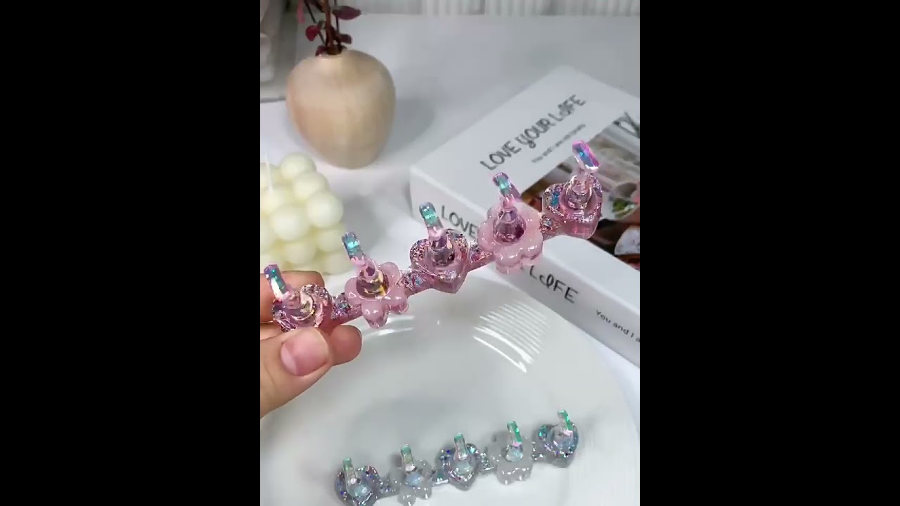 Nail Plate Holder Butterfly Series Laser Transparent Practice Holder 