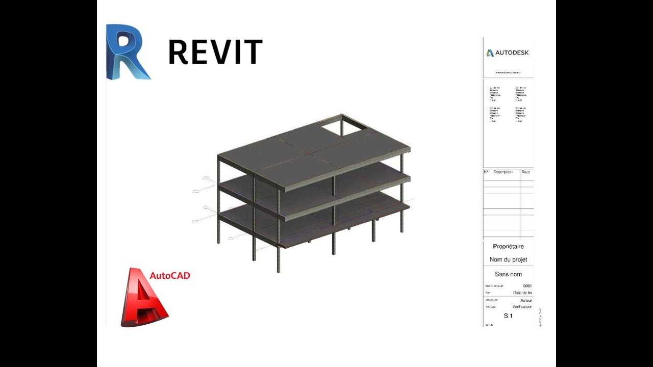 REVIT STRUCTURE: Modélisation d'une structure BA à partir d'un plan DWG