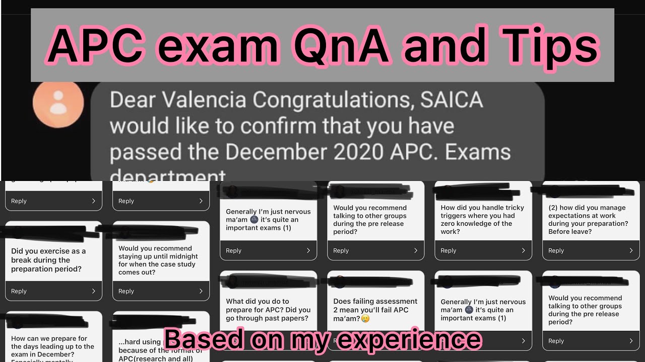 TIPS: APC Exam QnA (Based on my experience) | Watch in 1080p! | SA YouTuber