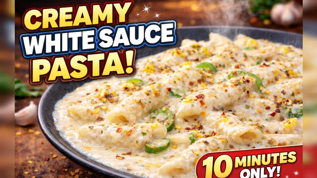 Creamy White Sauce Pasta Recipe | Quick & Easy | Step by Step | Café-Style Pasta at Home! 