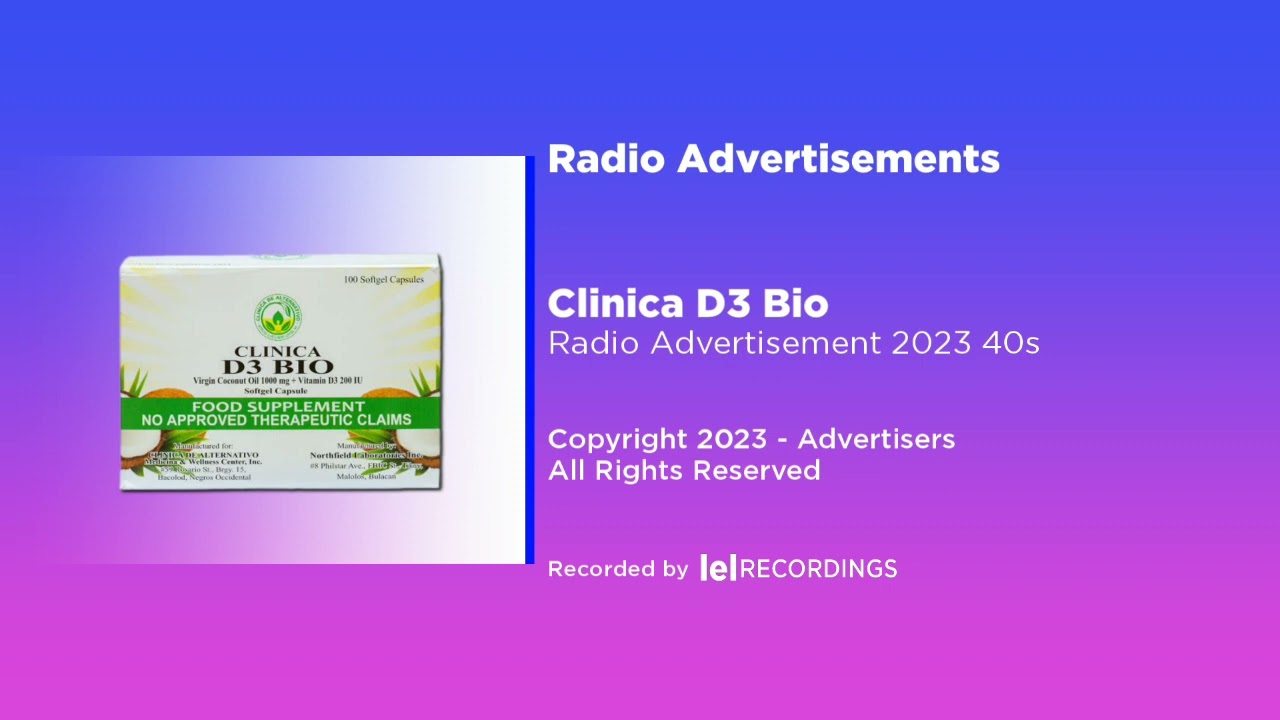 Clinica D3 Bio Radio Advertisement 2023 40s