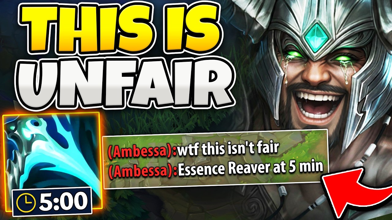 I GOT ESSENCE REAVER AT 5 MINUTES WTF?! THE ENEMY TEAM WAS FURIOUS - Rank 1 Tryndamere