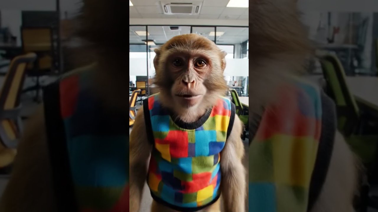 monkey jungal Vlogging video funny video #funny shorts #funny vi #monkey deo #jokes #mono