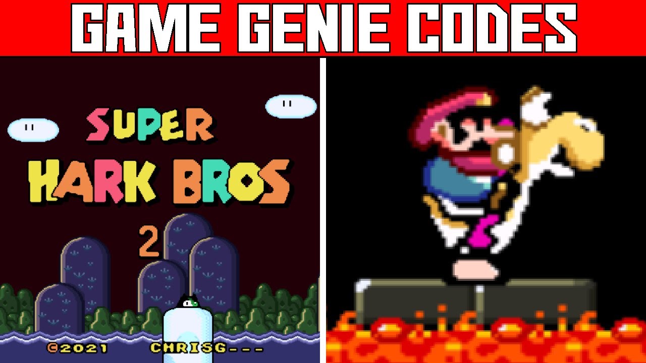 (Super Hark Bros 2) Always Have Yoshi, Jump In Mid Air - Game Genie Codes (Super Mario World Hack)