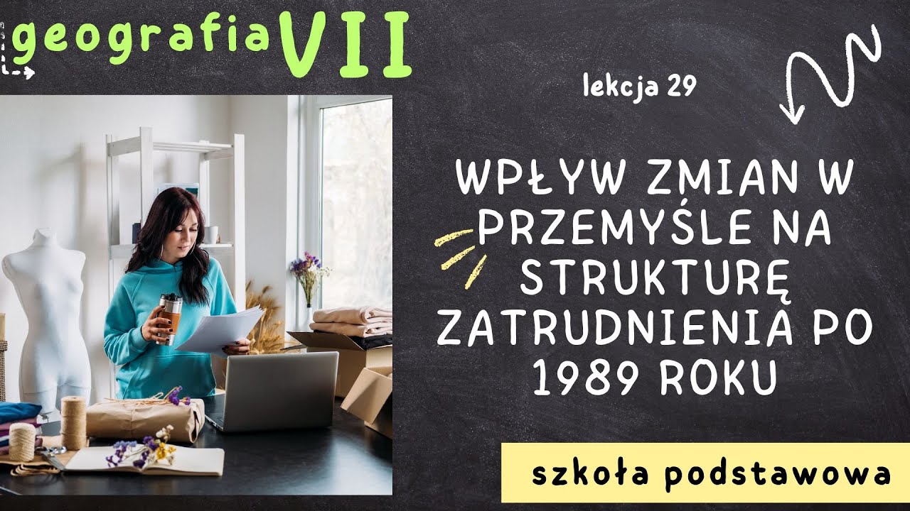 Geografia klasa 7 [Lekcja 29 - Wpływ zmian w przemyśle na strukturę zatrudnienia po 1989 roku]